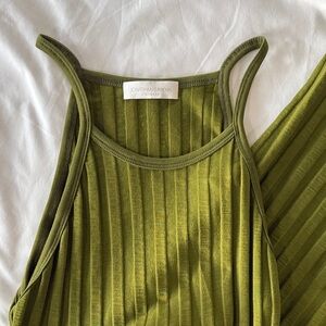 Jonathan Simkhai Olive Ribbed Maxi Dress